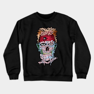 Old Mon Zombie by Grafixs Crewneck Sweatshirt